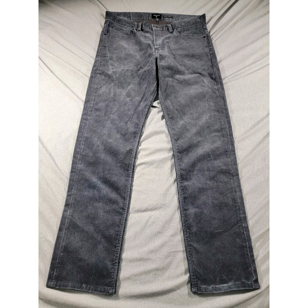 Quiksilver Corduroy Pants Men's Straight Tapered Fit Blue Gray 34x30‎ NWOT